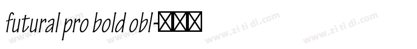 futural pro bold obl字体转换